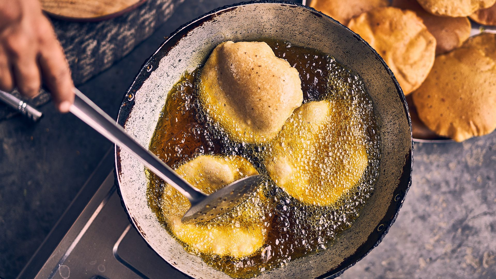 fried food on black pan