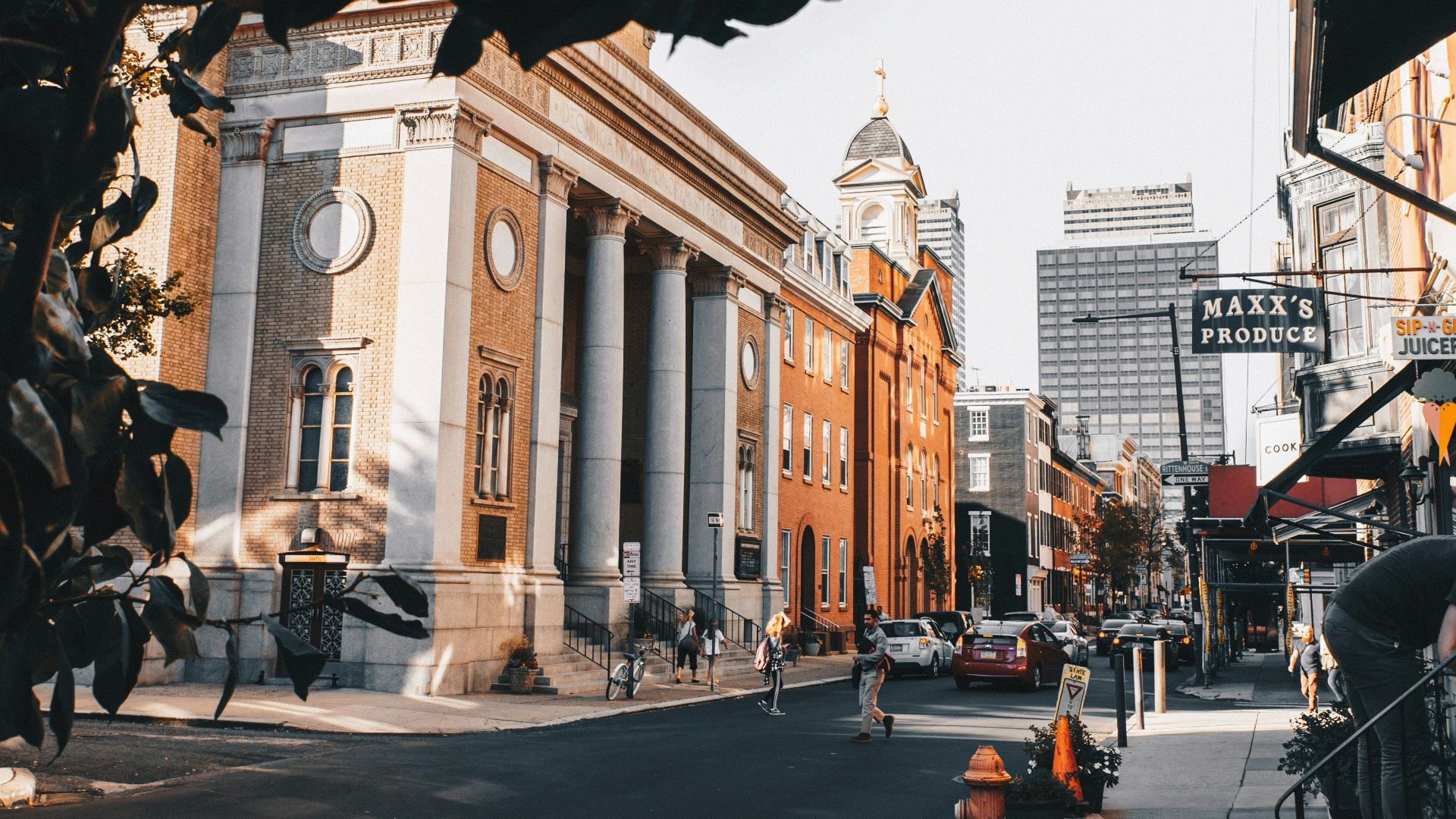 grey and orange building