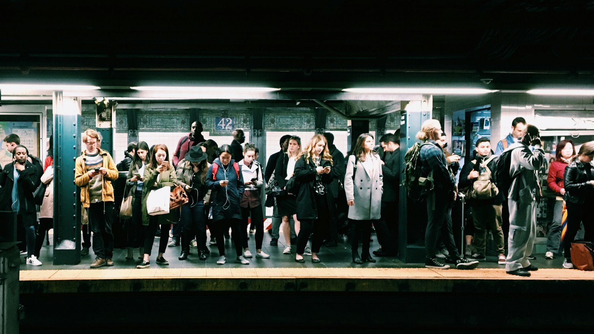 group of people at subway
