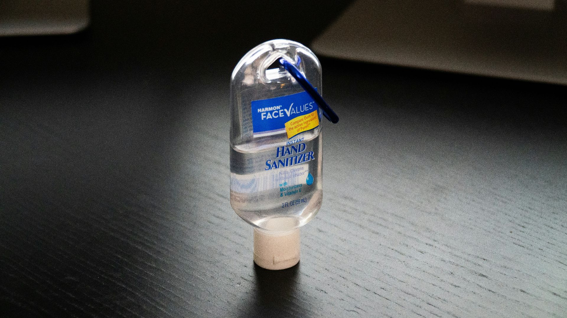 a bottle of mouthwash sitting on a table