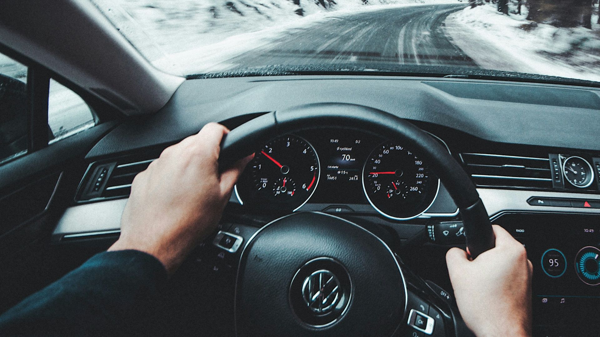 person driving Volkswagen vehicle