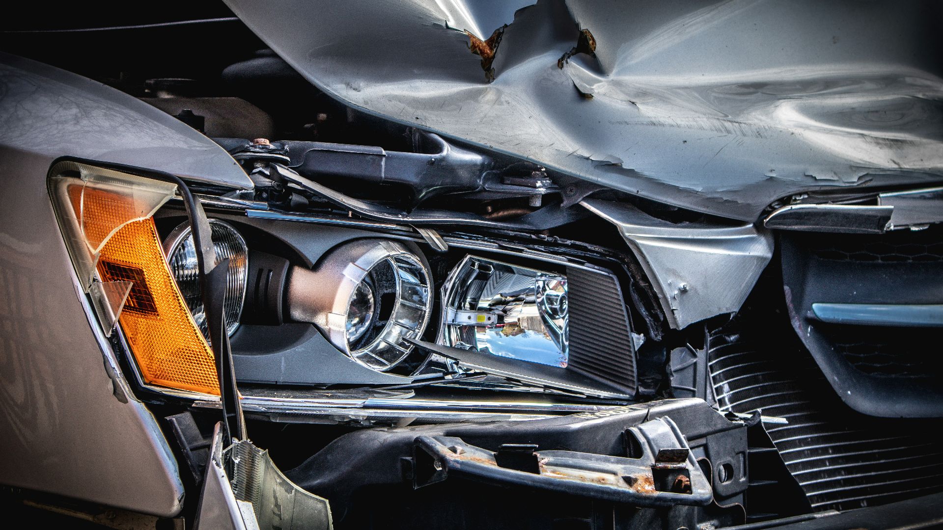 silver and black car engine