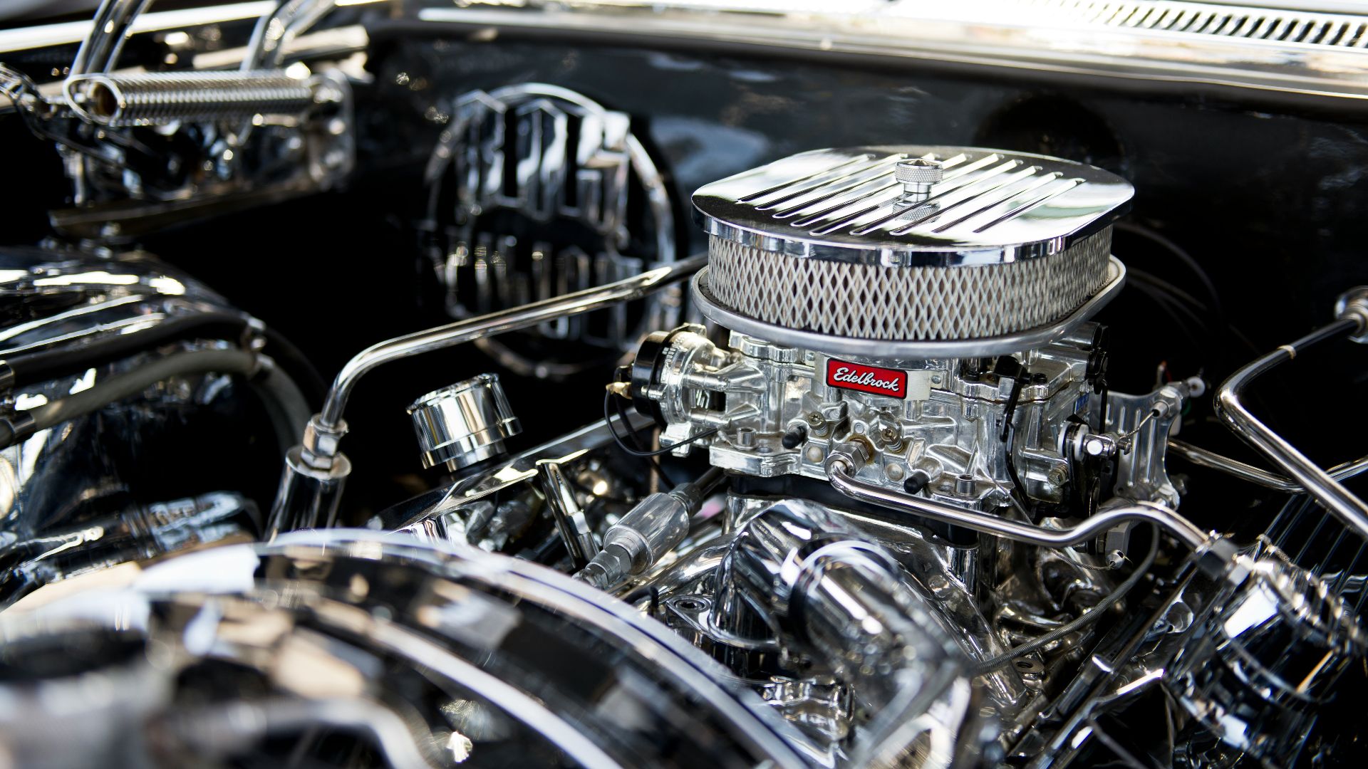 closeup photo of vehicle engine