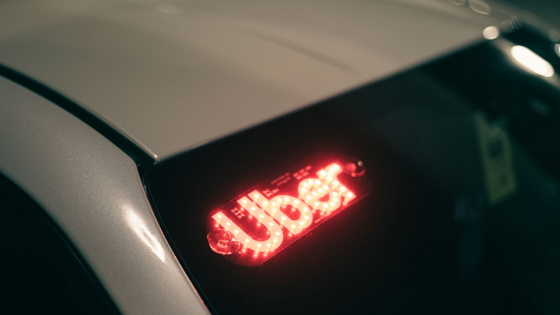 A close up of a car's tail light