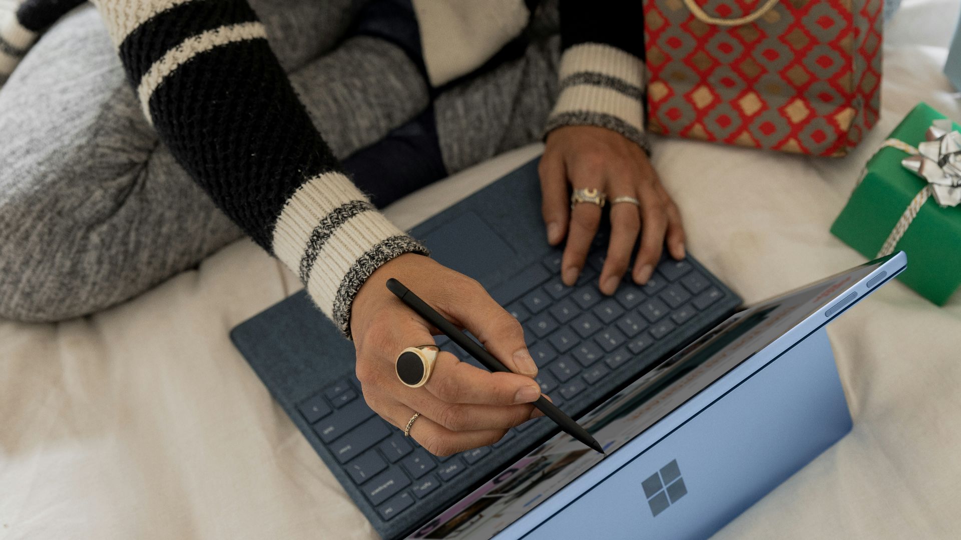 a person using a laptop