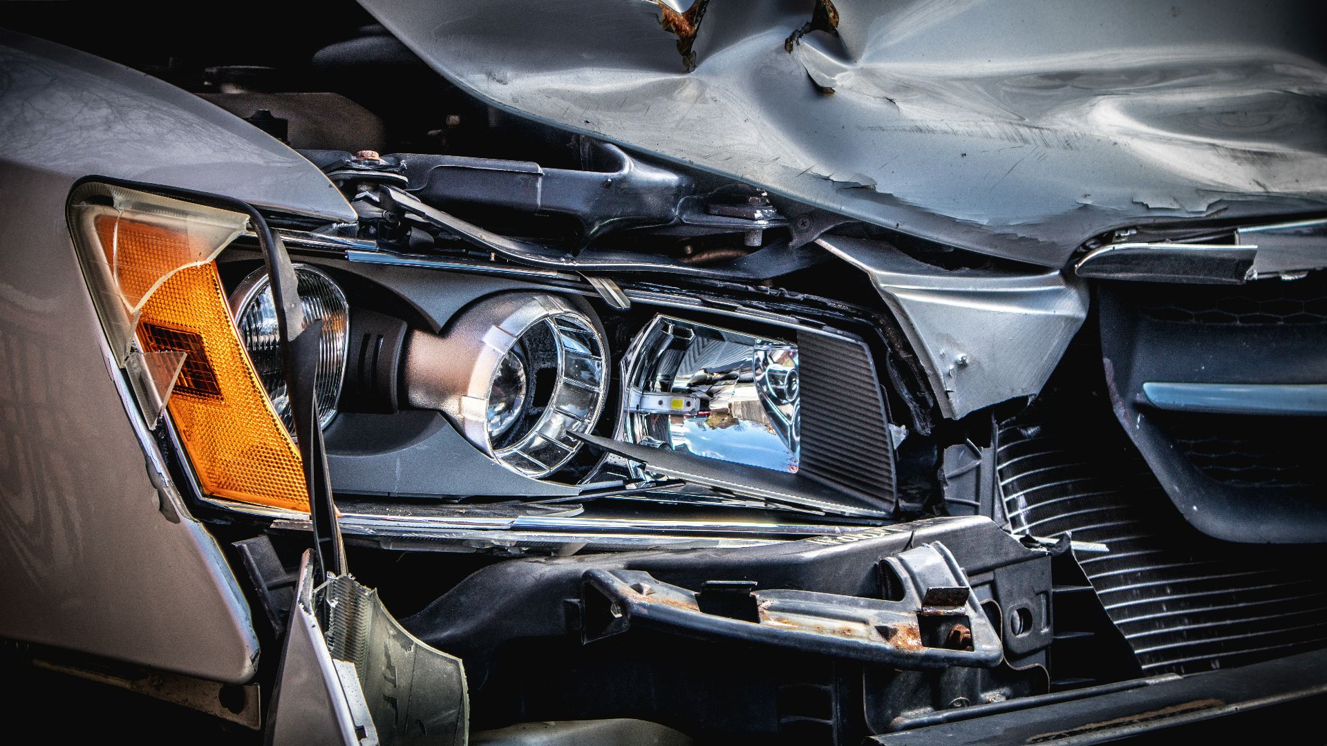 silver and black car engine