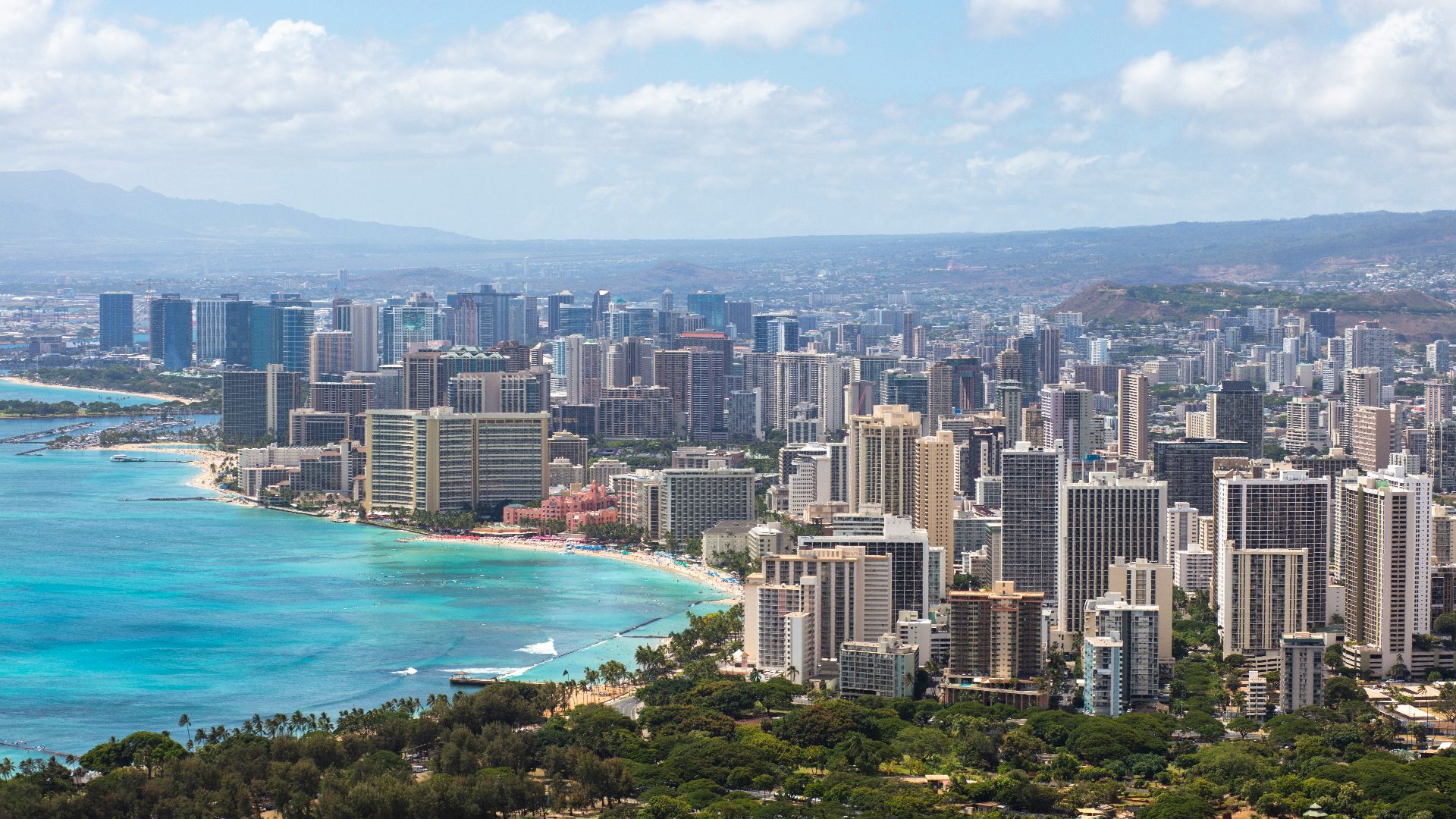 a view of a city and a body of water