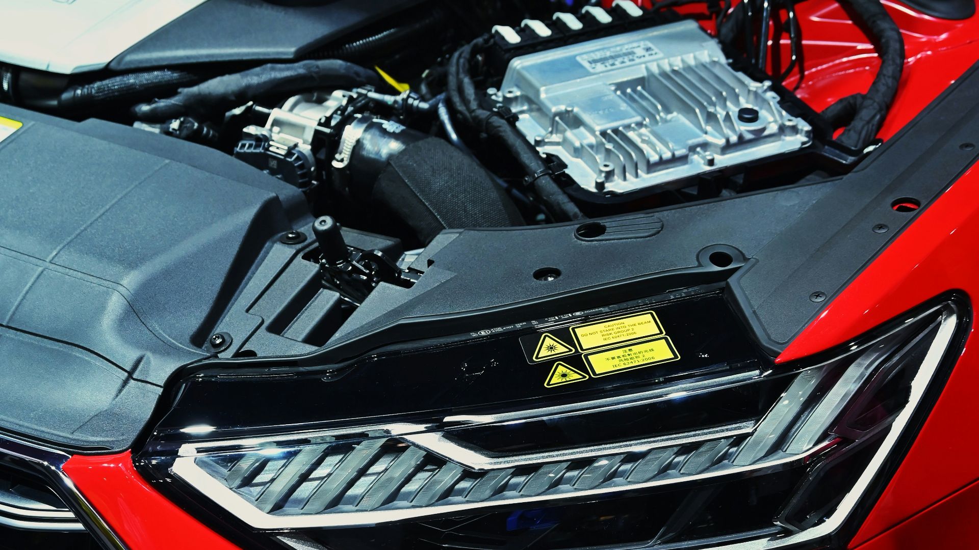 red and black honda car