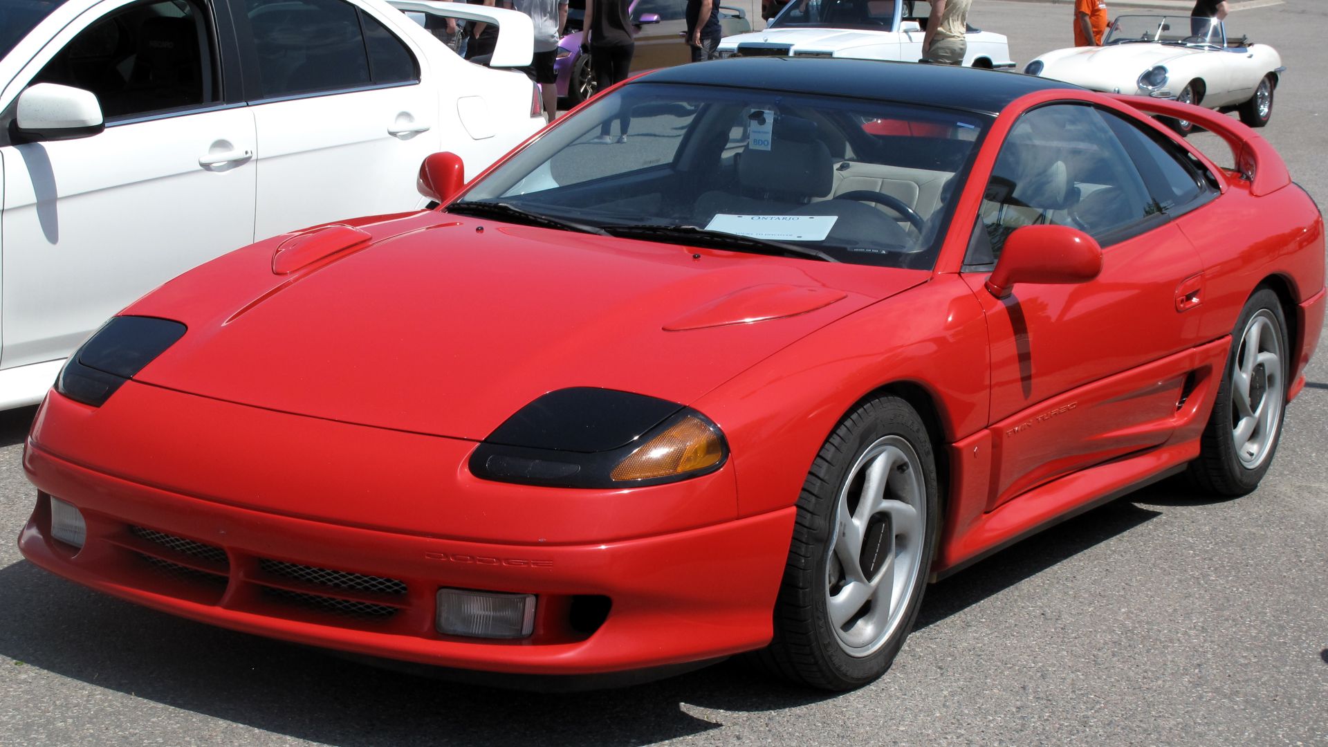 File:1991 Dodge Stealth RT Twin Turbo in Firestorm Red, Front Left, 05-29-2022.jpg
