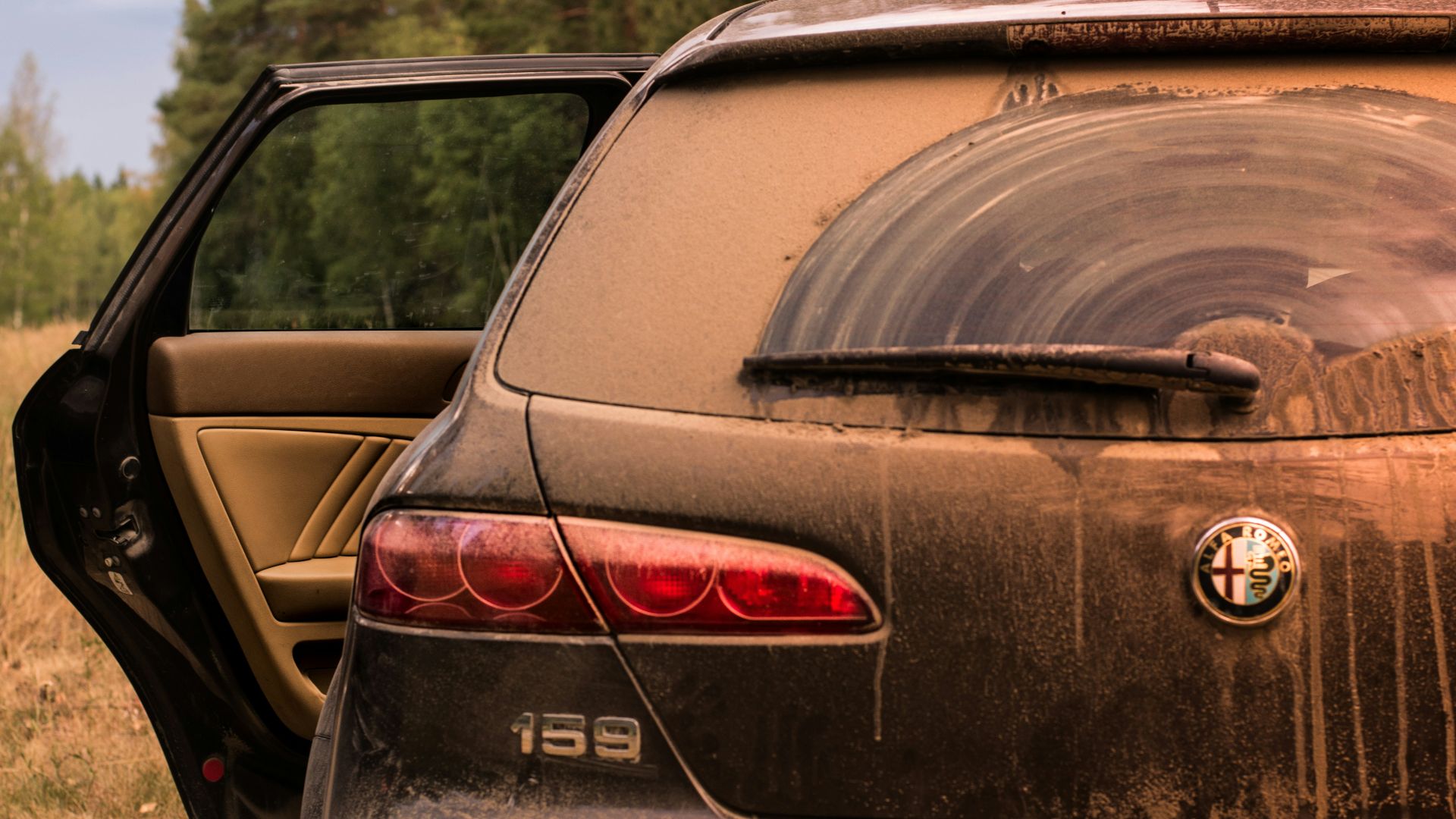 rear view photo of black ALFA ROMEO 459