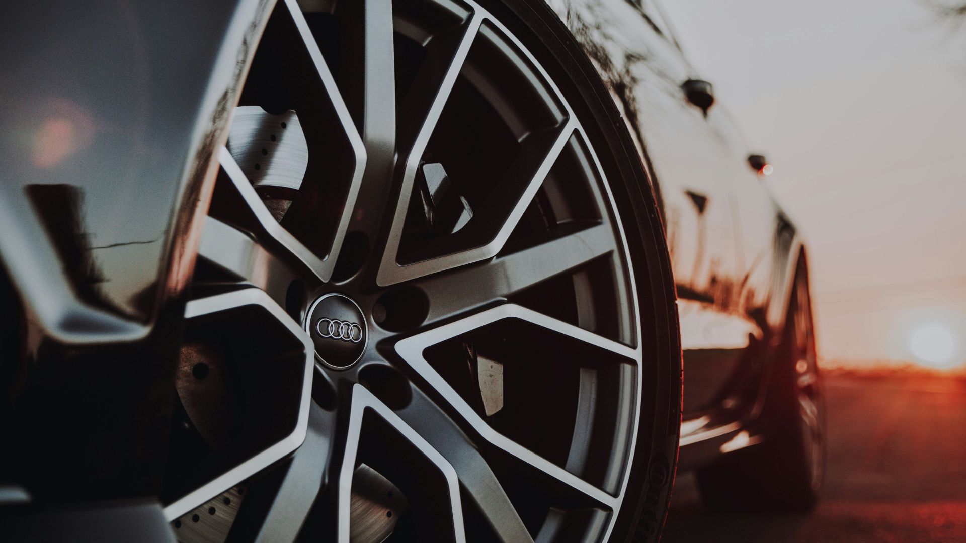black and silver car wheel