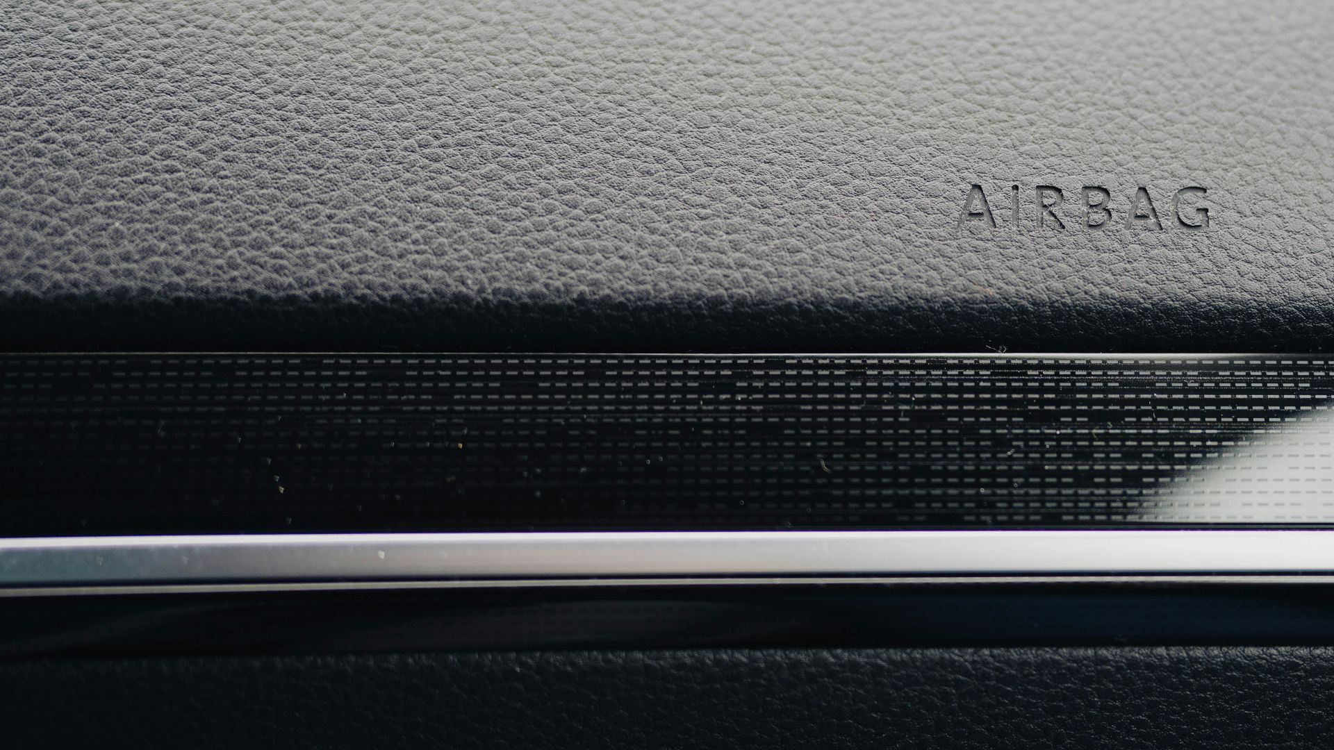Close-up of a car's dashboard, showing