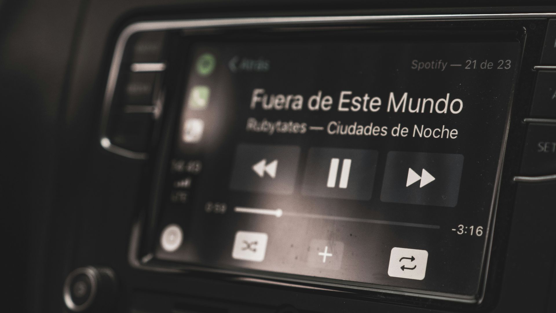 turned on head unit