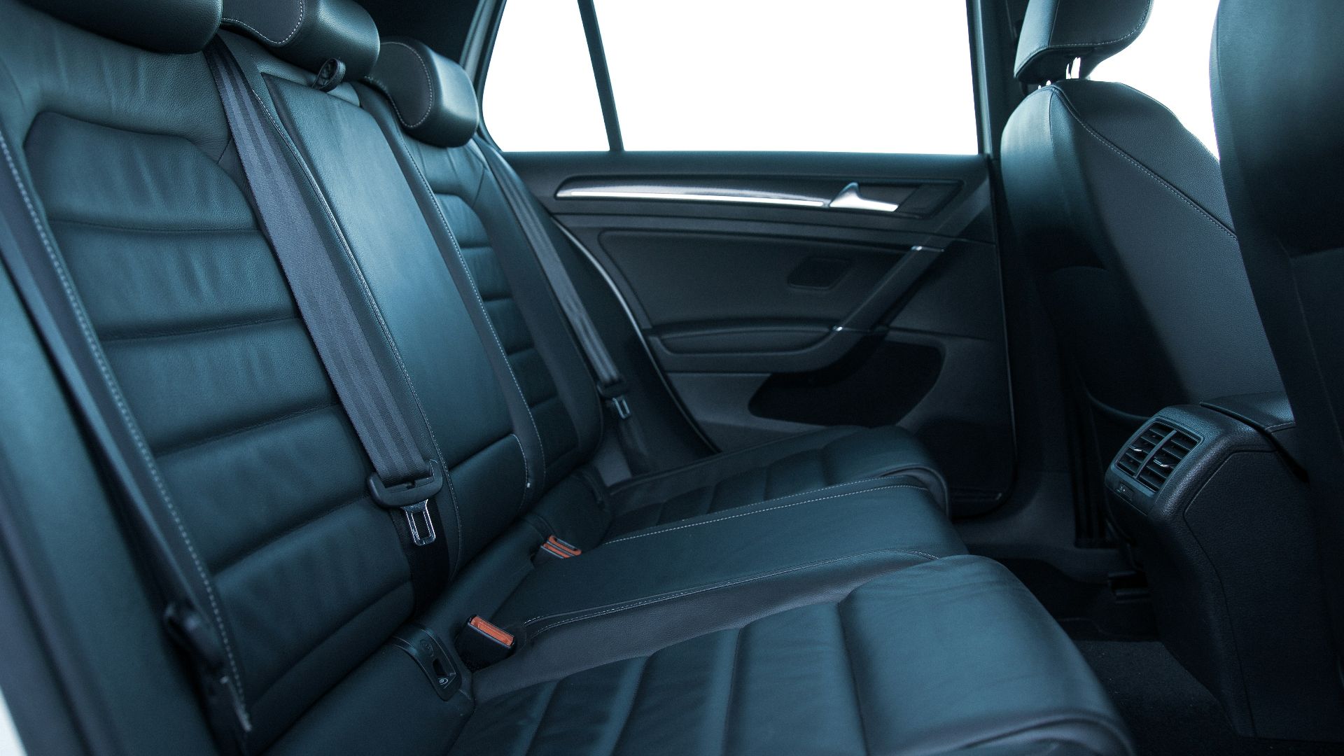 black car seat in car