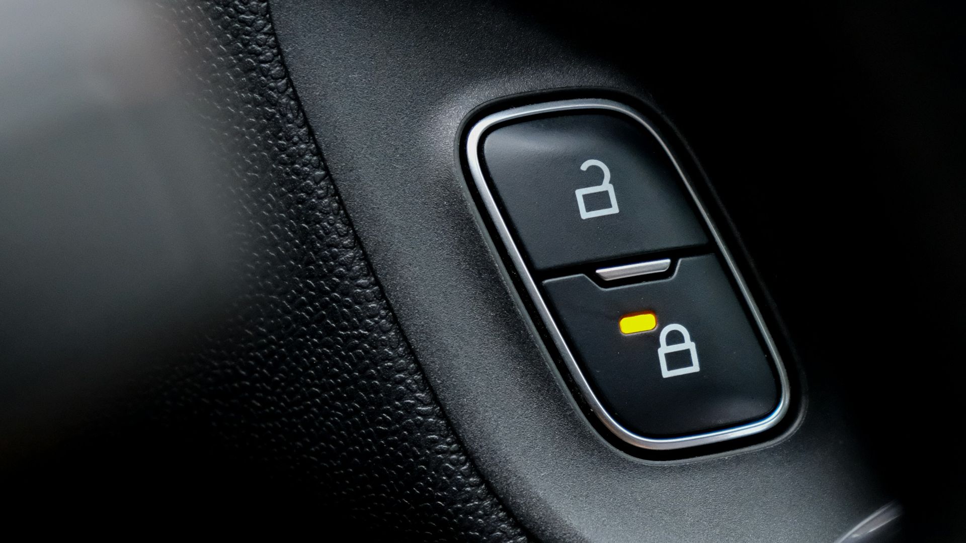 black car lock button