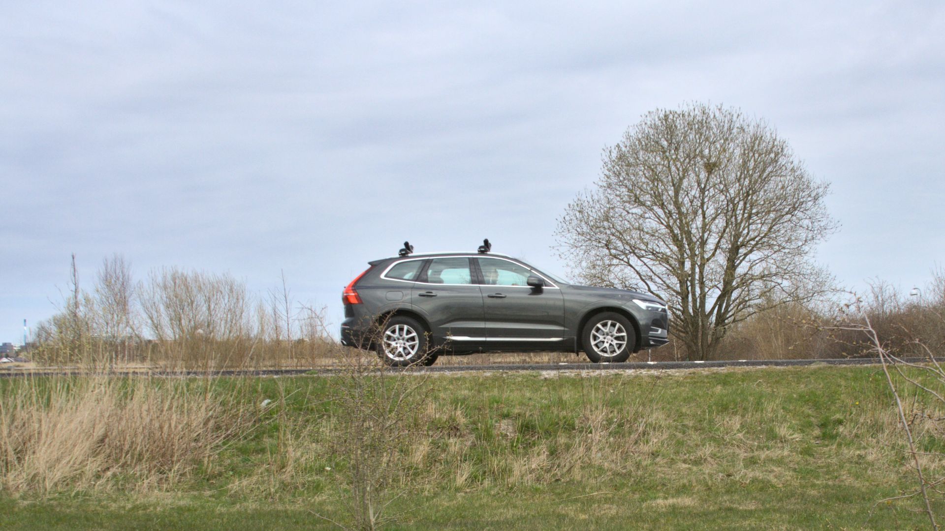 a car parked on the side of the road