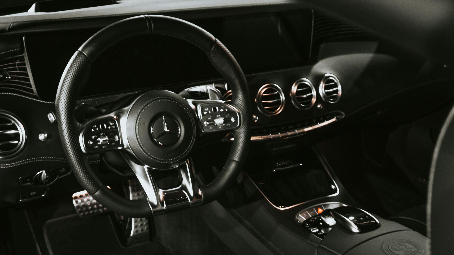 black and gray car interior
