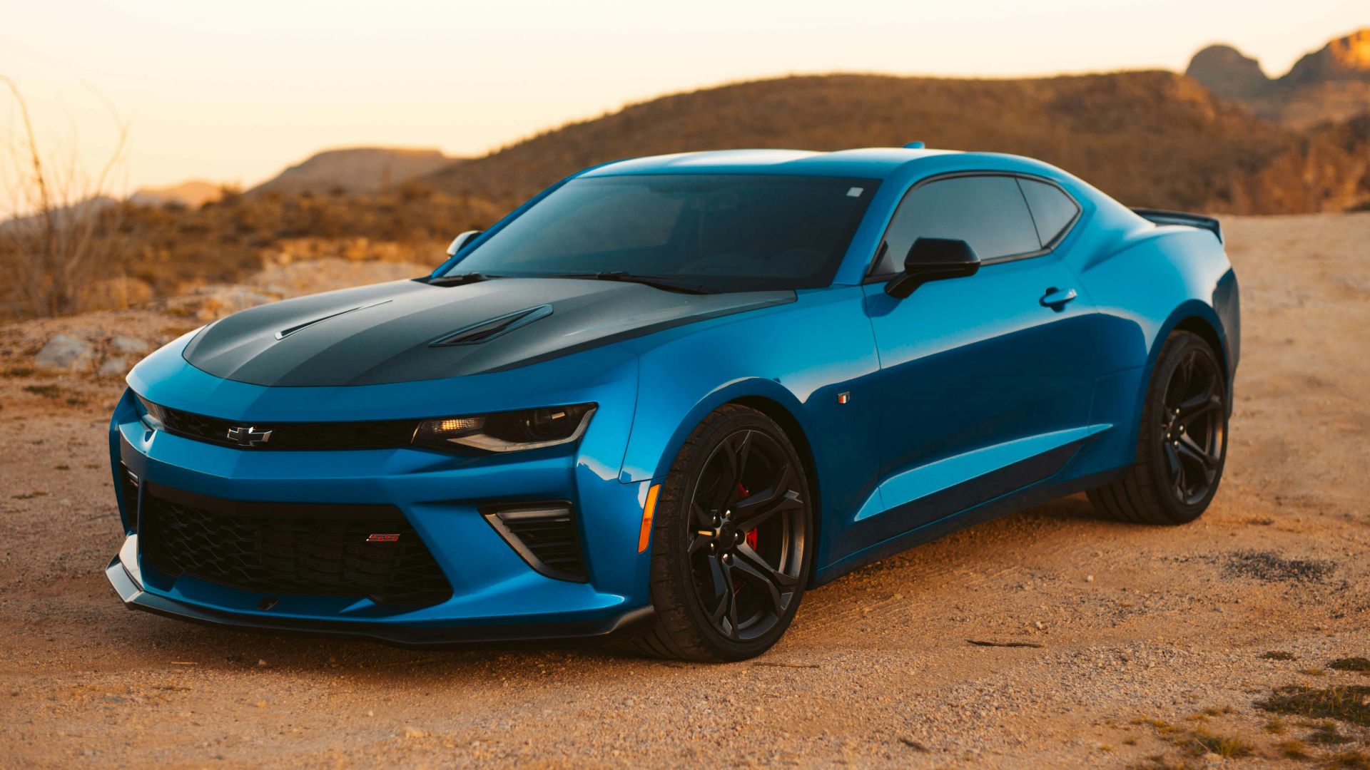 blue Chevrolet coupe