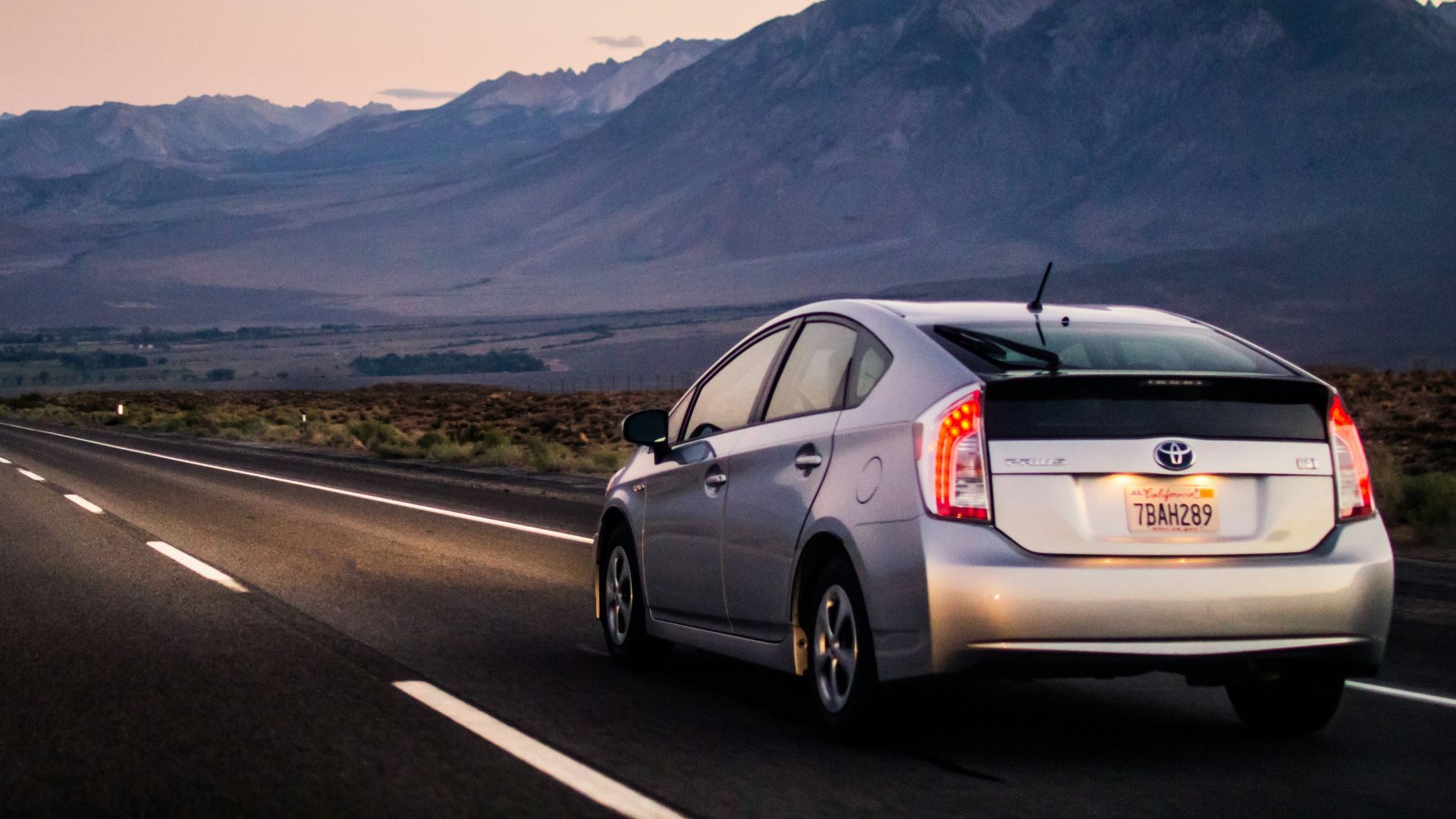vehicle driving through empty road