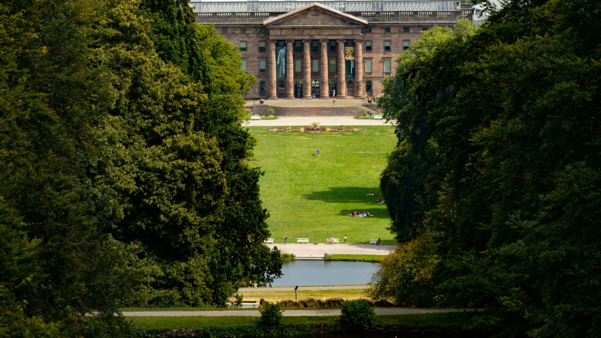 A view of a city from the top of a hill