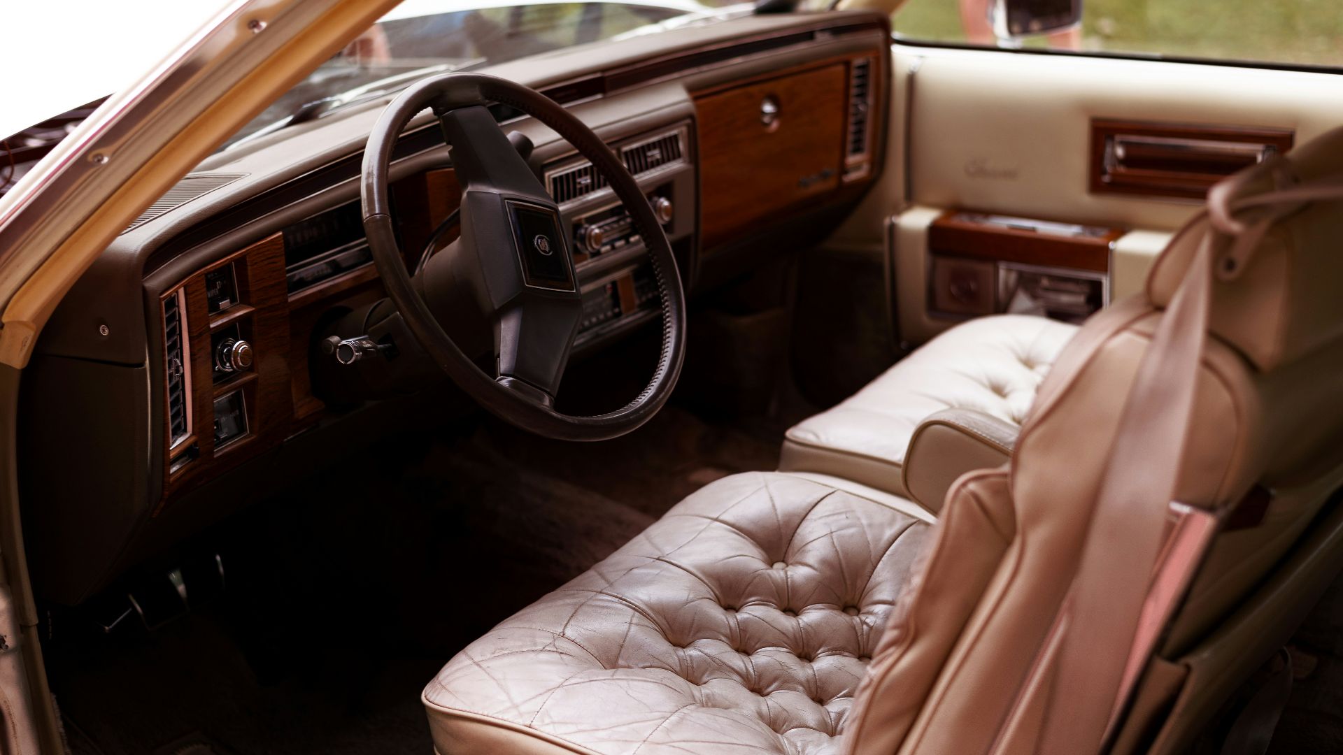 the interior of a car