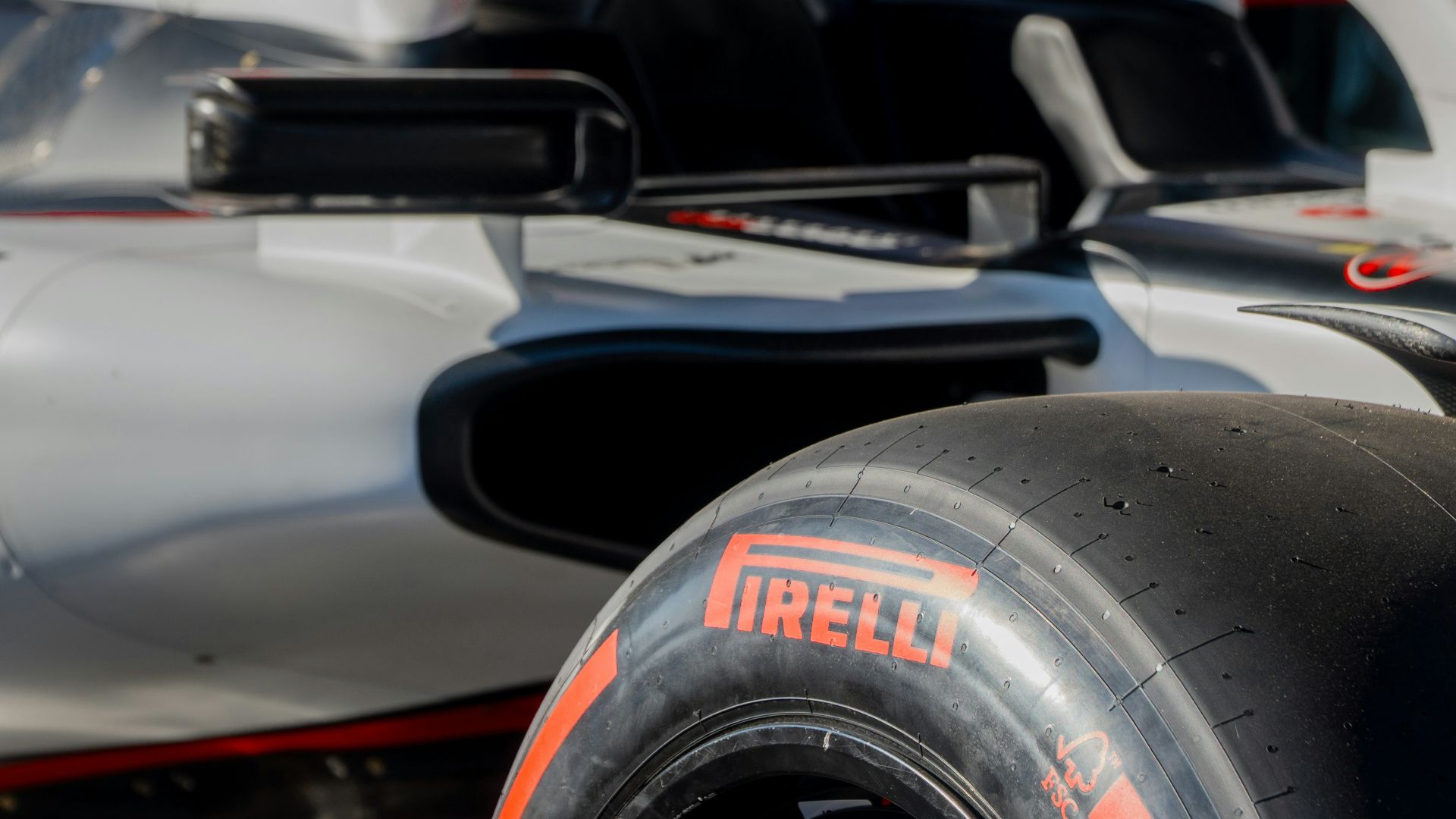 A close-up of a formula 1 race car.