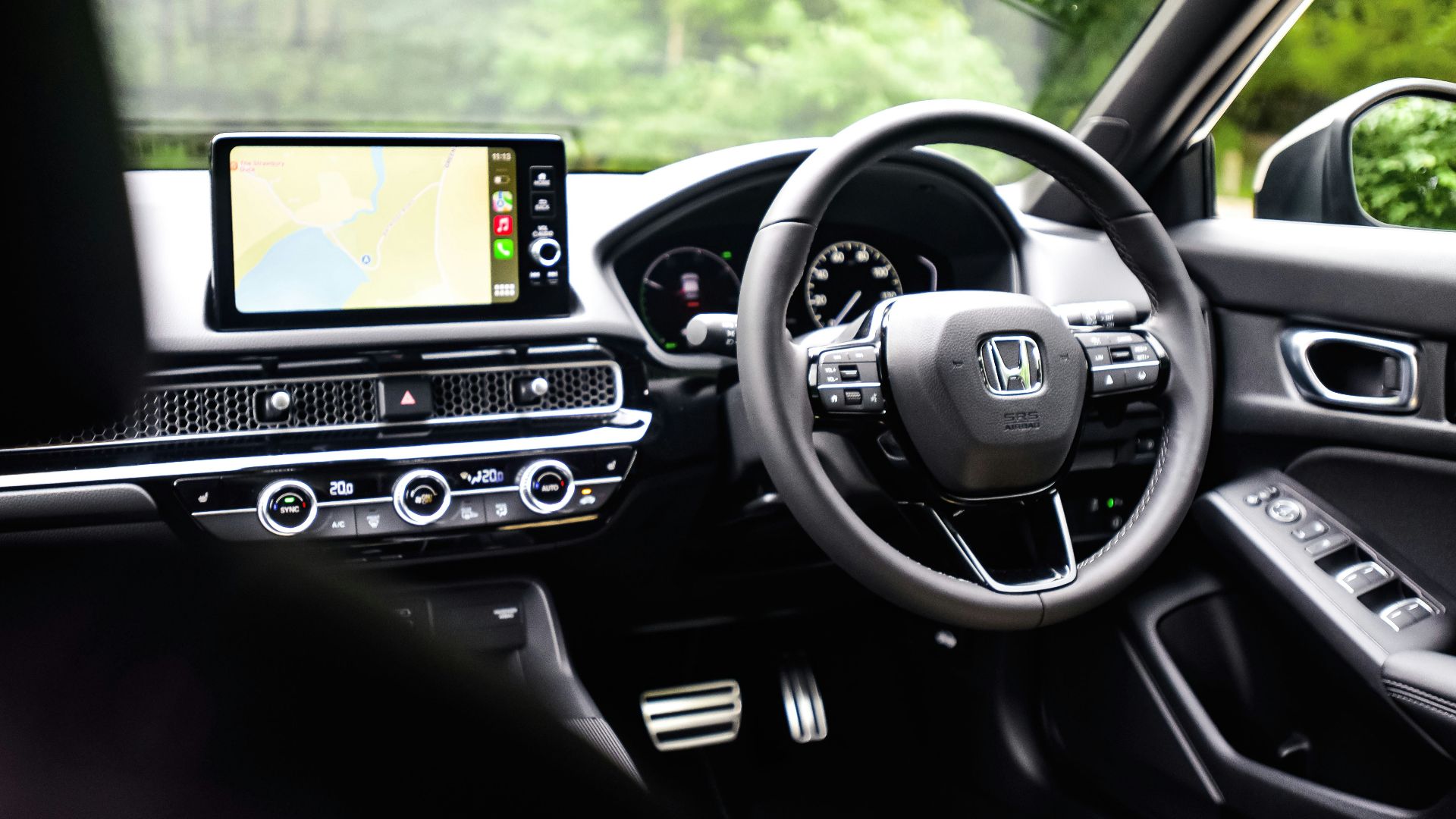 the interior of a car