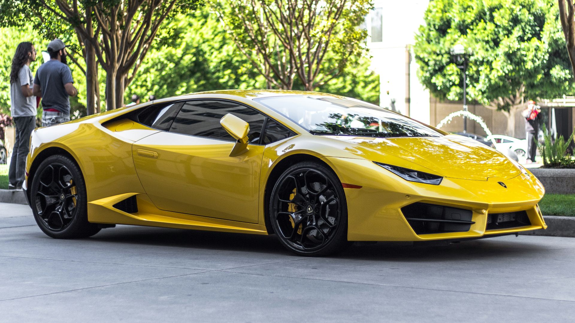 yellow sports car