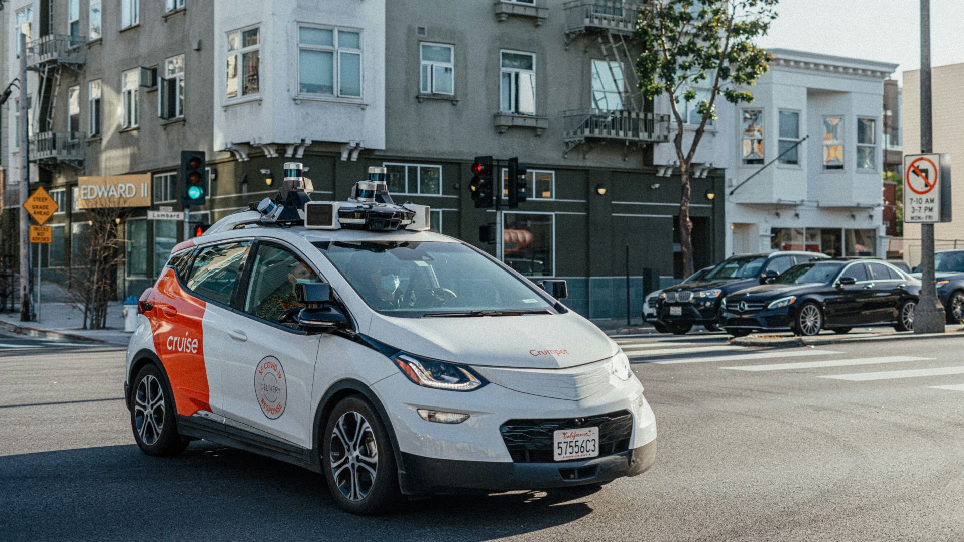 a car that is sitting in the street